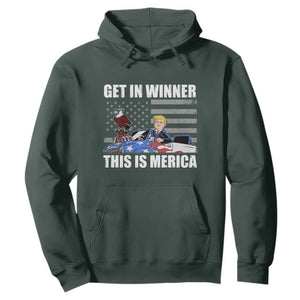 Funny Trump Won 2024 Hoodie Get In Winner This Is Merica TS09 Dark Forest Green Print Your Wear