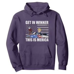 Funny Trump Won 2024 Hoodie Get In Winner This Is Merica TS09 Purple Print Your Wear