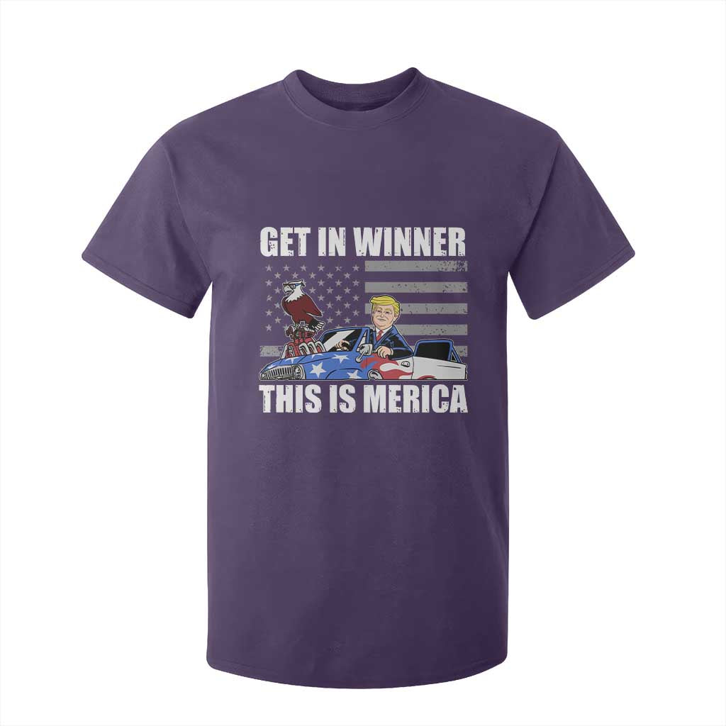 Funny Trump Won 2024 T Shirt For Kid Get In Winner This Is Merica TS09 Purple Print Your Wear