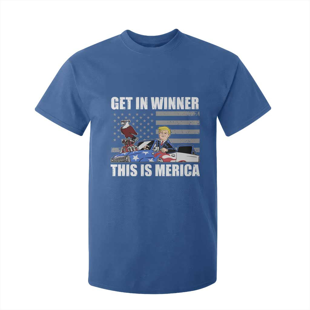 Funny Trump Won 2024 T Shirt For Kid Get In Winner This Is Merica TS09 Royal Blue Print Your Wear