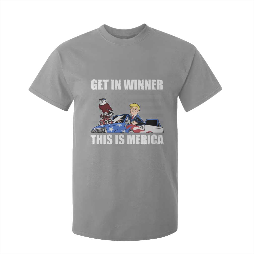 Funny Trump Won 2024 T Shirt For Kid Get In Winner This Is Merica TS09 Sport Gray Print Your Wear