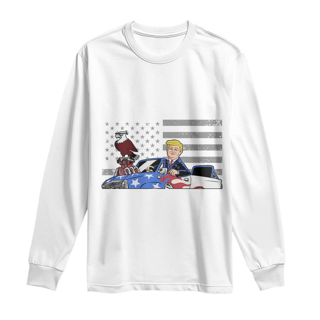 Funny Trump Won 2024 Long Sleeve Shirt Get In Winner This Is Merica TS09 White Print Your Wear