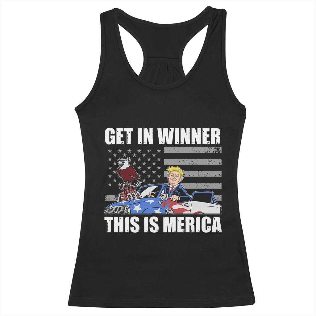 Funny Trump Won 2024 Racerback Tank Top Get In Winner This Is Merica TS09 Black Print Your Wear