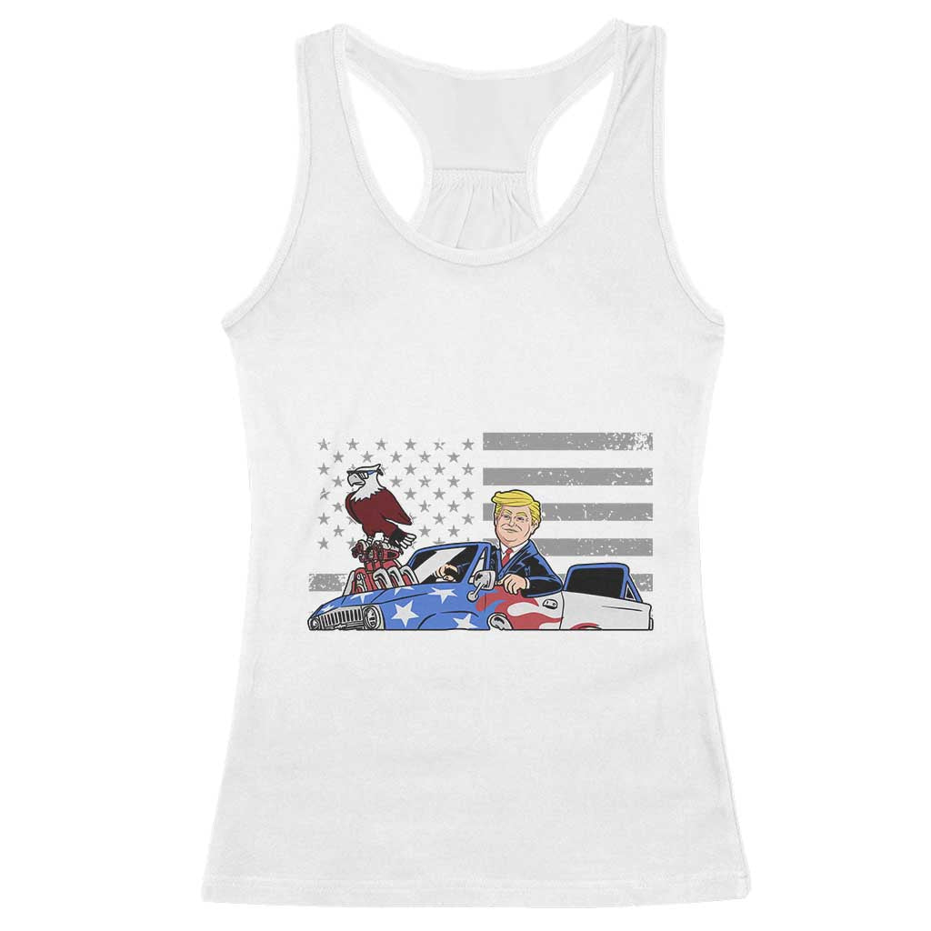 Funny Trump Won 2024 Racerback Tank Top Get In Winner This Is Merica TS09 White Print Your Wear
