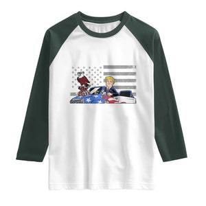 Funny Trump Won 2024 Raglan Shirt Get In Winner This Is Merica TS09 White Dark Forest Green Print Your Wear