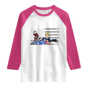 Funny Trump Won 2024 Raglan Shirt Get In Winner This Is Merica TS09 White Heliconia Print Your Wear