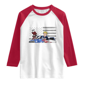 Funny Trump Won 2024 Raglan Shirt Get In Winner This Is Merica TS09 White Red Print Your Wear