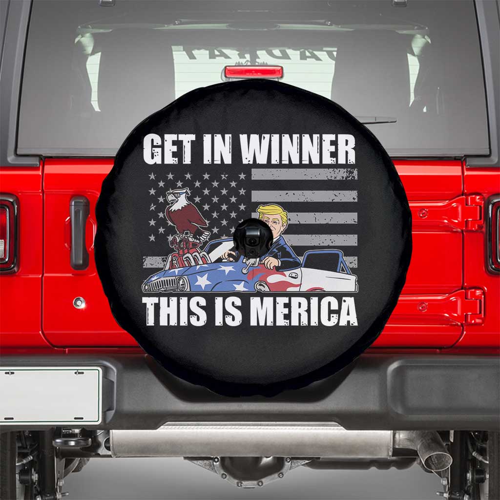 Funny Trump Won 2024 Spare Tire Cover Get In Winner This Is Merica TS09 Black Print Your Wear