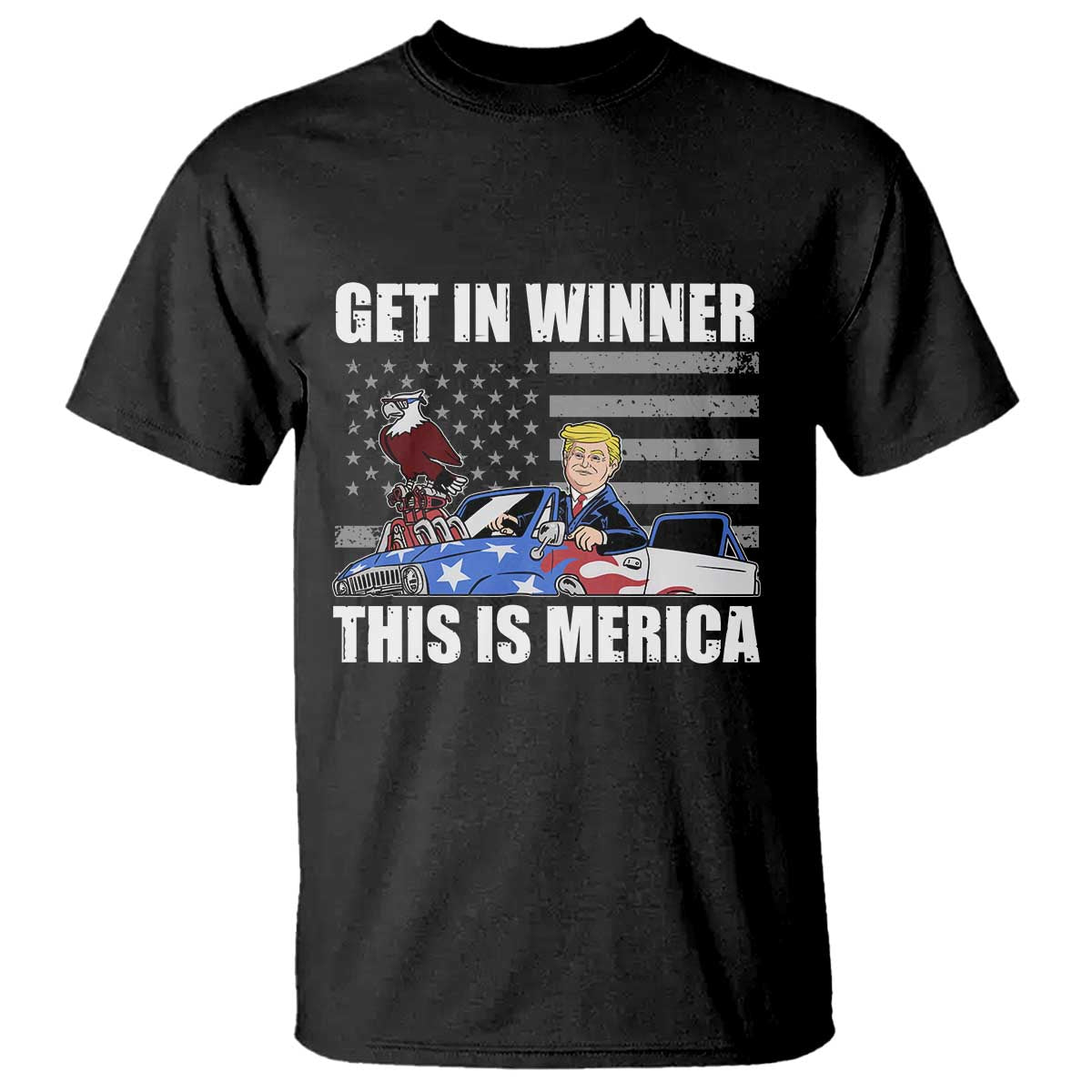Funny Trump Won 2024 T Shirt Get In Winner This Is Merica TS09 Black Print Your Wear