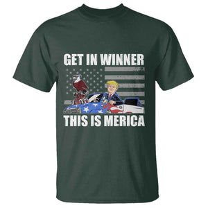 Funny Trump Won 2024 T Shirt Get In Winner This Is Merica TS09 Dark Forest Green Print Your Wear