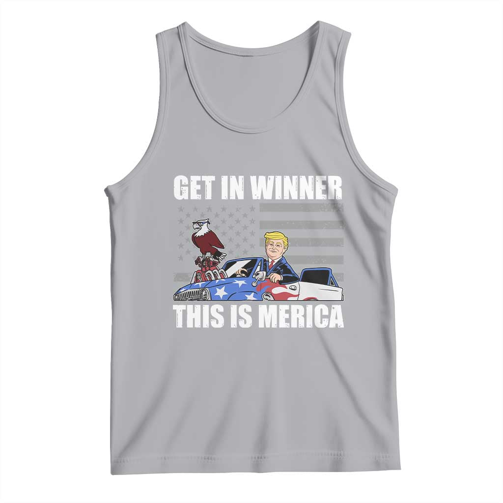 Funny Trump Won 2024 Tank Top Get In Winner This Is Merica TS09 Athletic Heather Print Your Wear