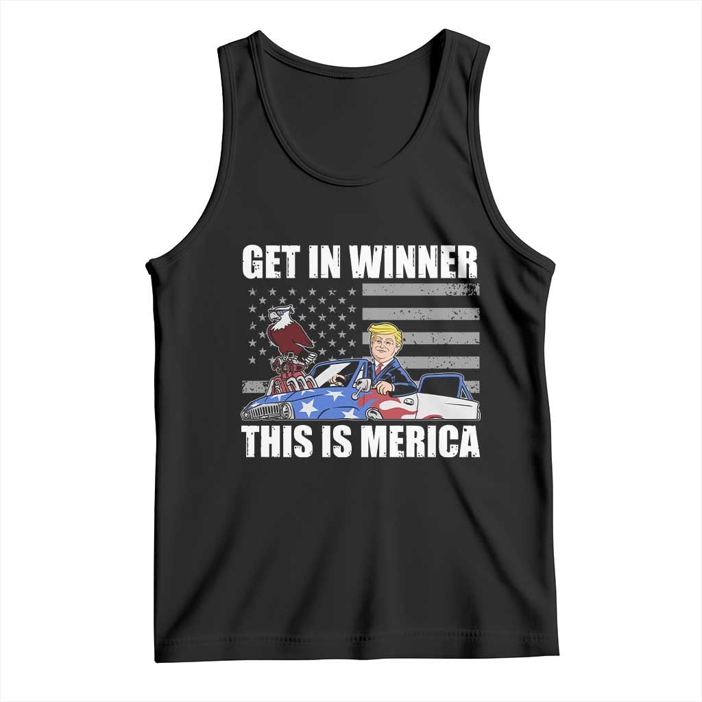 Funny Trump Won 2024 Tank Top Get In Winner This Is Merica TS09 Black Print Your Wear