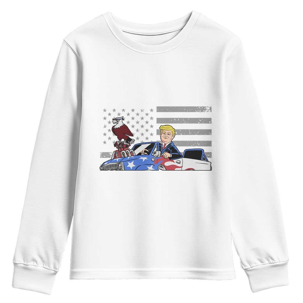 Funny Trump Won 2024 Youth Sweatshirt Get In Winner This Is Merica TS09 White Print Your Wear