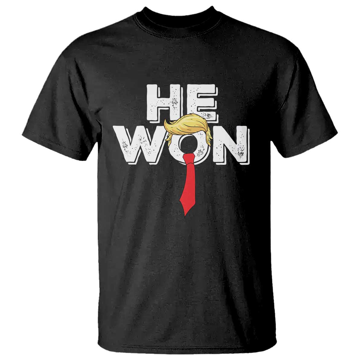 Funny Trump Won 2024 T Shirt He Won 47th President American Patriotic TS09 Black Print Your Wear