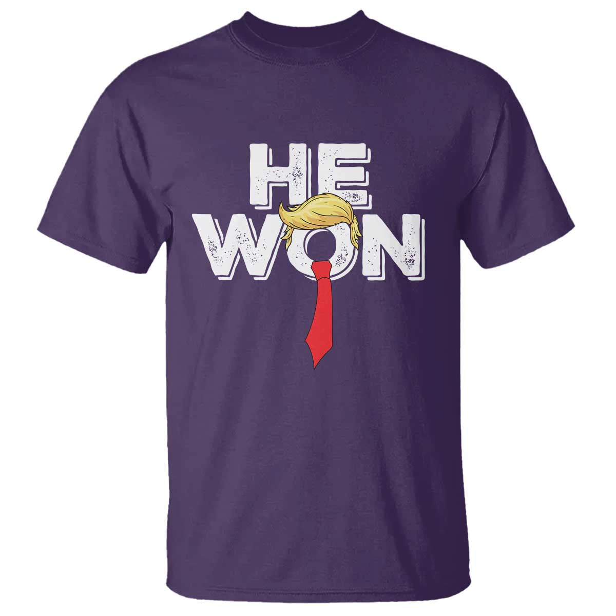 Funny Trump Won 2024 T Shirt He Won 47th President American Patriotic TS09 Purple Print Your Wear