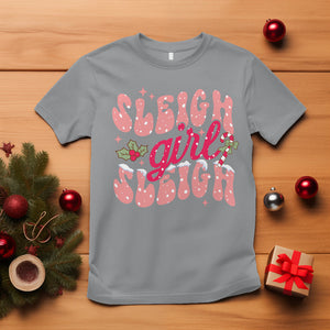 Sleigh Girl Sleigh Christmas Festive Winter Holiday Party T Shirt TS09 Sport Gray Printyourwear