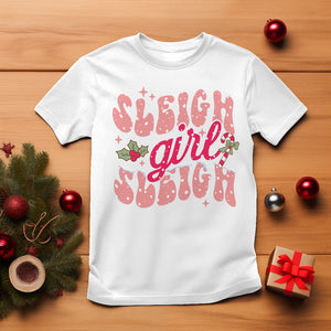 Sleigh Girl Sleigh Christmas Festive Winter Holiday Party T Shirt TS09 White Printyourwear