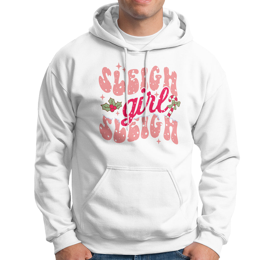 Sleigh Girl Sleigh Christmas Festive Winter Holiday Party Hoodie TS09 White Printyourwear