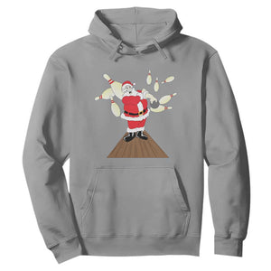Christmas Bowling Hoodie Funny Santa Playing Bowling Merry Christmas TS09 Sport Gray Print Your Wear