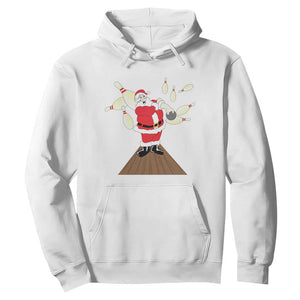Christmas Bowling Hoodie Funny Santa Playing Bowling Merry Christmas TS09 White Print Your Wear