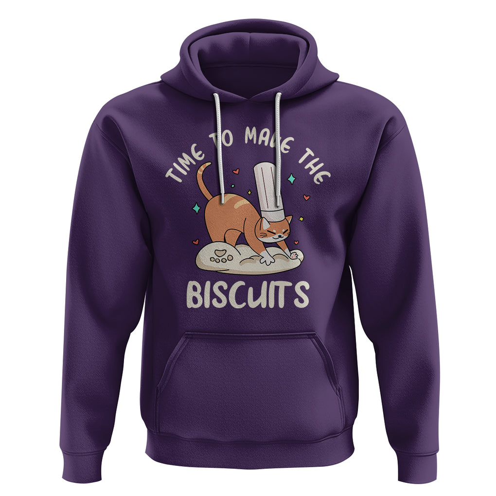 Cute Kitty Time To Make The Biscuits Cat Lover Hoodie TS09 Purple Printyourwear
