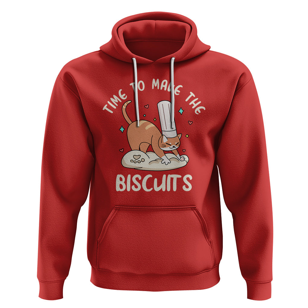 Cute Kitty Time To Make The Biscuits Cat Lover Hoodie TS09 Red Printyourwear