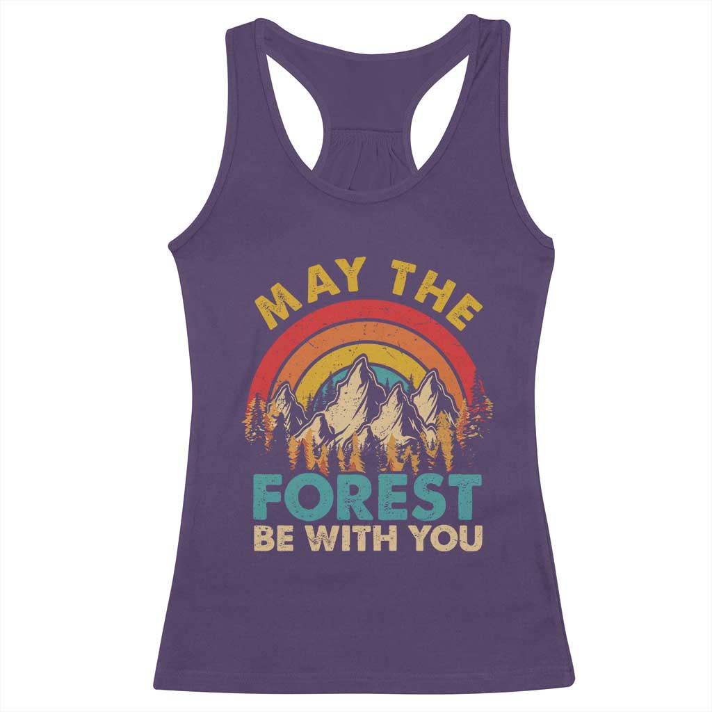 Nature Lover Racerback Tank Top May The Forest Be With You Earth Day TS09 Purple Print Your Wear