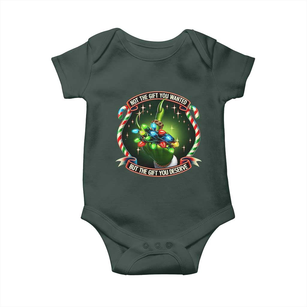 Funny Xmas Baby Onesie Not The Gift You Wanted But The Gift You Deserve TS09 Print Your Wear