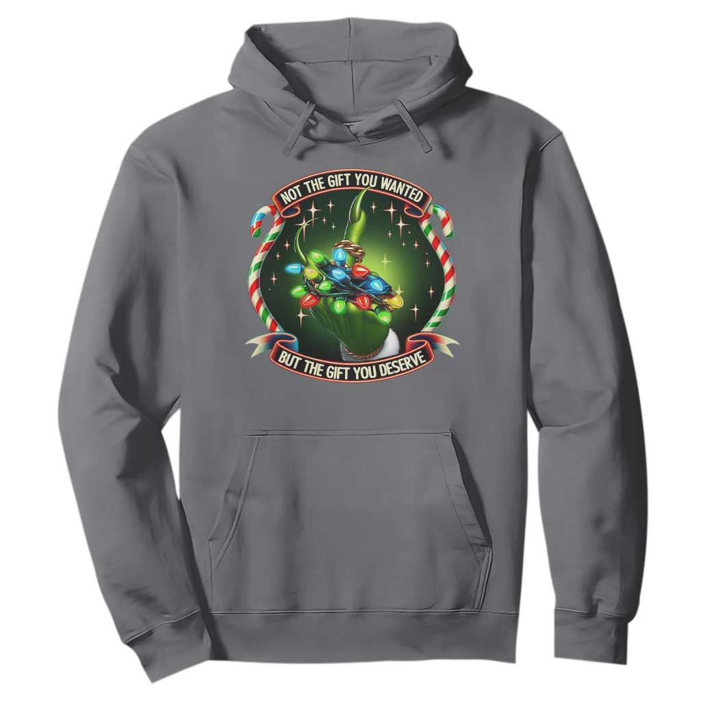 Funny Xmas Hoodie Not The Gift You Wanted But The Gift You Deserve TS09 Charcoal Print Your Wear