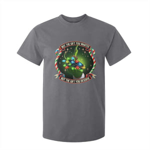Funny Xmas T Shirt For Kid Not The Gift You Wanted But The Gift You Deserve TS09 Charcoal Print Your Wear