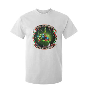 Funny Xmas T Shirt For Kid Not The Gift You Wanted But The Gift You Deserve TS09 White Print Your Wear