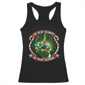 Funny Xmas Racerback Tank Top Not The Gift You Wanted But The Gift You Deserve TS09 Black Print Your Wear