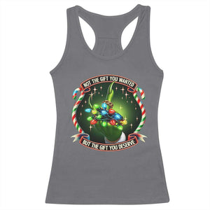 Funny Xmas Racerback Tank Top Not The Gift You Wanted But The Gift You Deserve TS09 Charcoal Print Your Wear