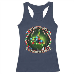 Funny Xmas Racerback Tank Top Not The Gift You Wanted But The Gift You Deserve TS09 Navy Print Your Wear