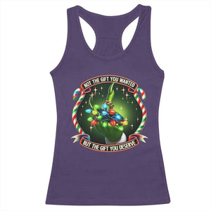 Funny Xmas Racerback Tank Top Not The Gift You Wanted But The Gift You Deserve TS09 Purple Print Your Wear
