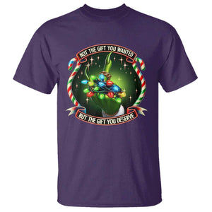 Funny Xmas T Shirt Not The Gift You Wanted But The Gift You Deserve TS09 Purple Print Your Wear