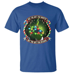 Funny Xmas T Shirt Not The Gift You Wanted But The Gift You Deserve TS09 Royal Blue Print Your Wear