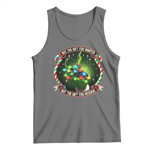 Funny Xmas Tank Top Not The Gift You Wanted But The Gift You Deserve TS09 Black Heather Print Your Wear