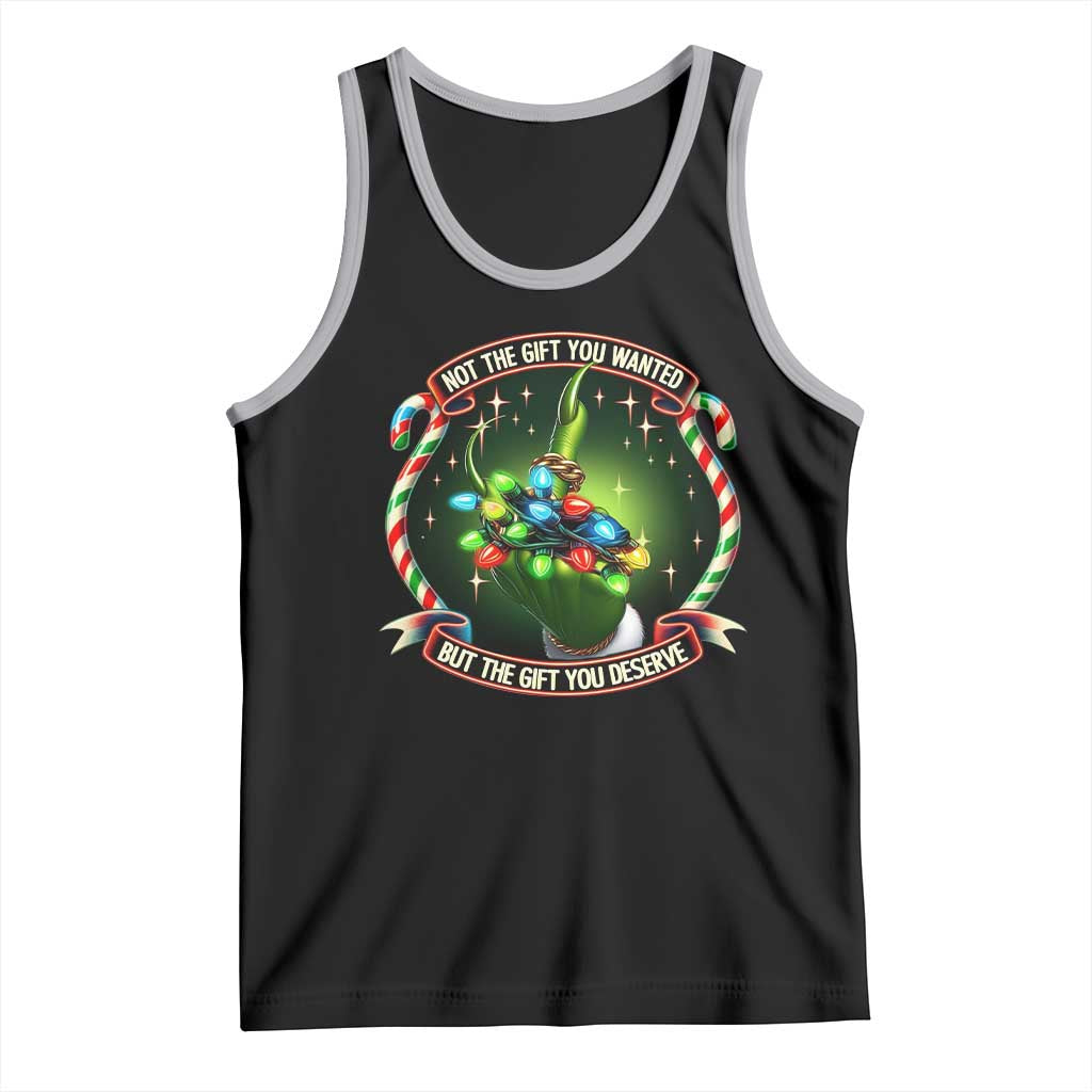 Funny Xmas Tank Top Not The Gift You Wanted But The Gift You Deserve TS09 Black Athletic Heather Print Your Wear