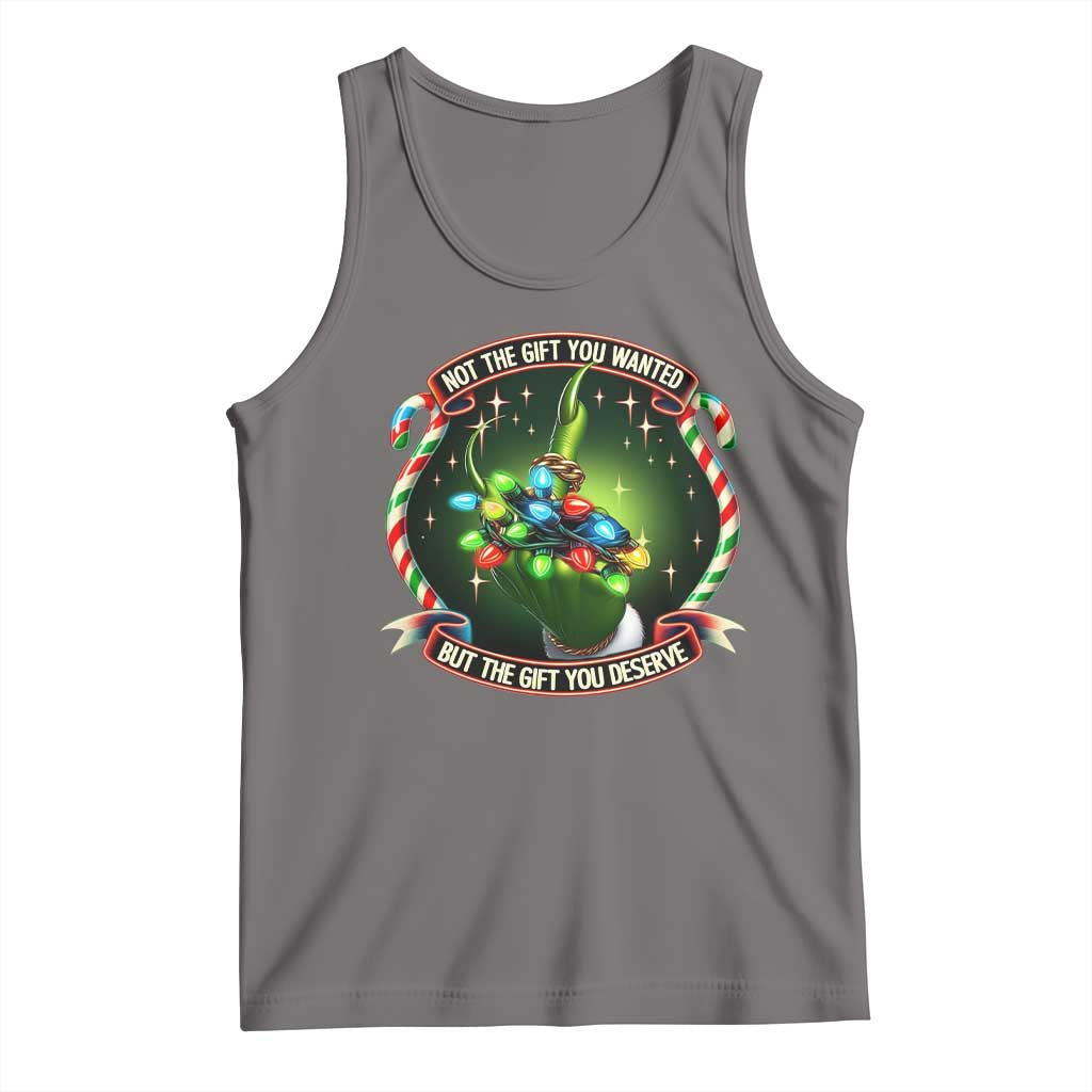 Funny Xmas Tank Top Not The Gift You Wanted But The Gift You Deserve TS09 Deep Heather Print Your Wear