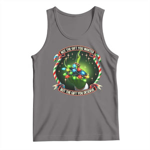 Funny Xmas Tank Top Not The Gift You Wanted But The Gift You Deserve TS09 Deep Heather Print Your Wear