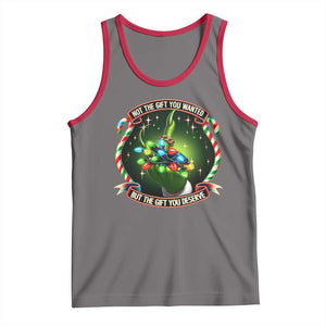 Funny Xmas Tank Top Not The Gift You Wanted But The Gift You Deserve TS09 Deep Heather Red Print Your Wear