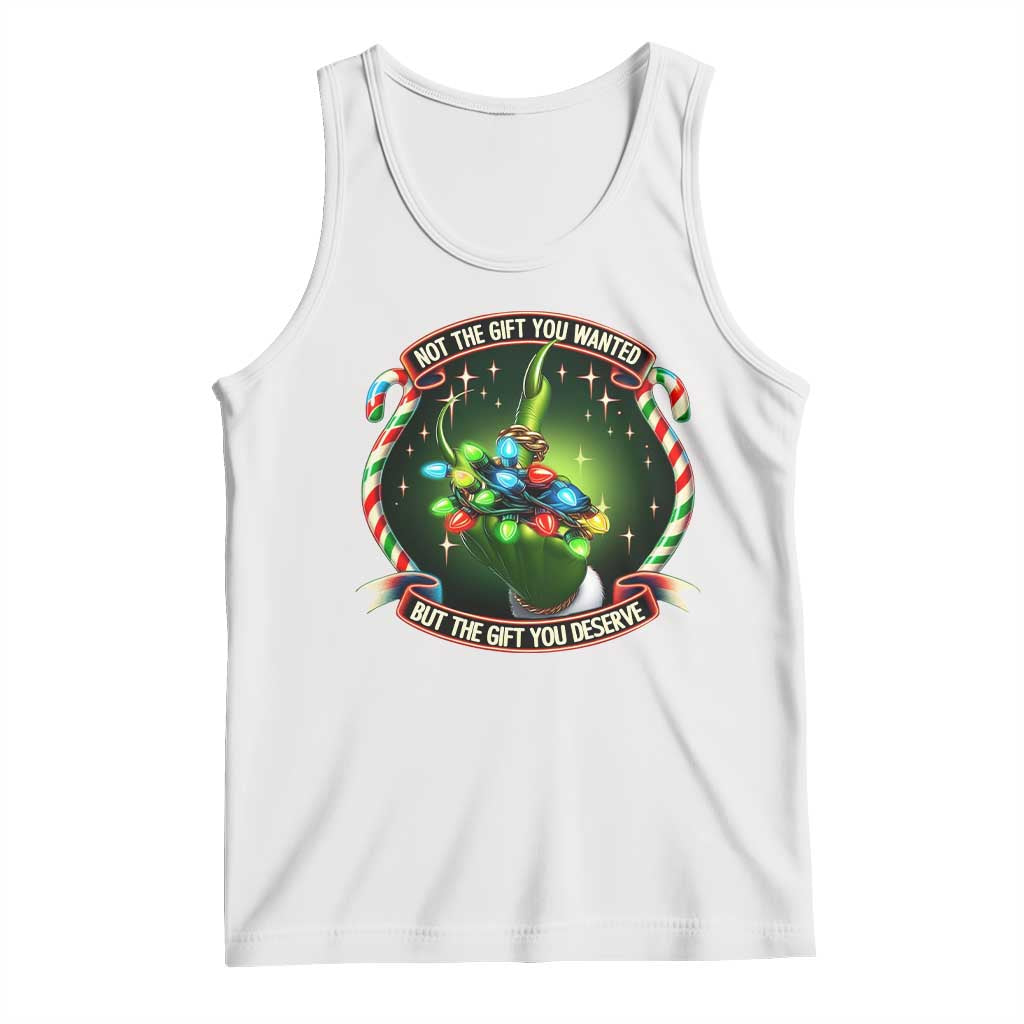 Funny Xmas Tank Top Not The Gift You Wanted But The Gift You Deserve TS09 White Print Your Wear