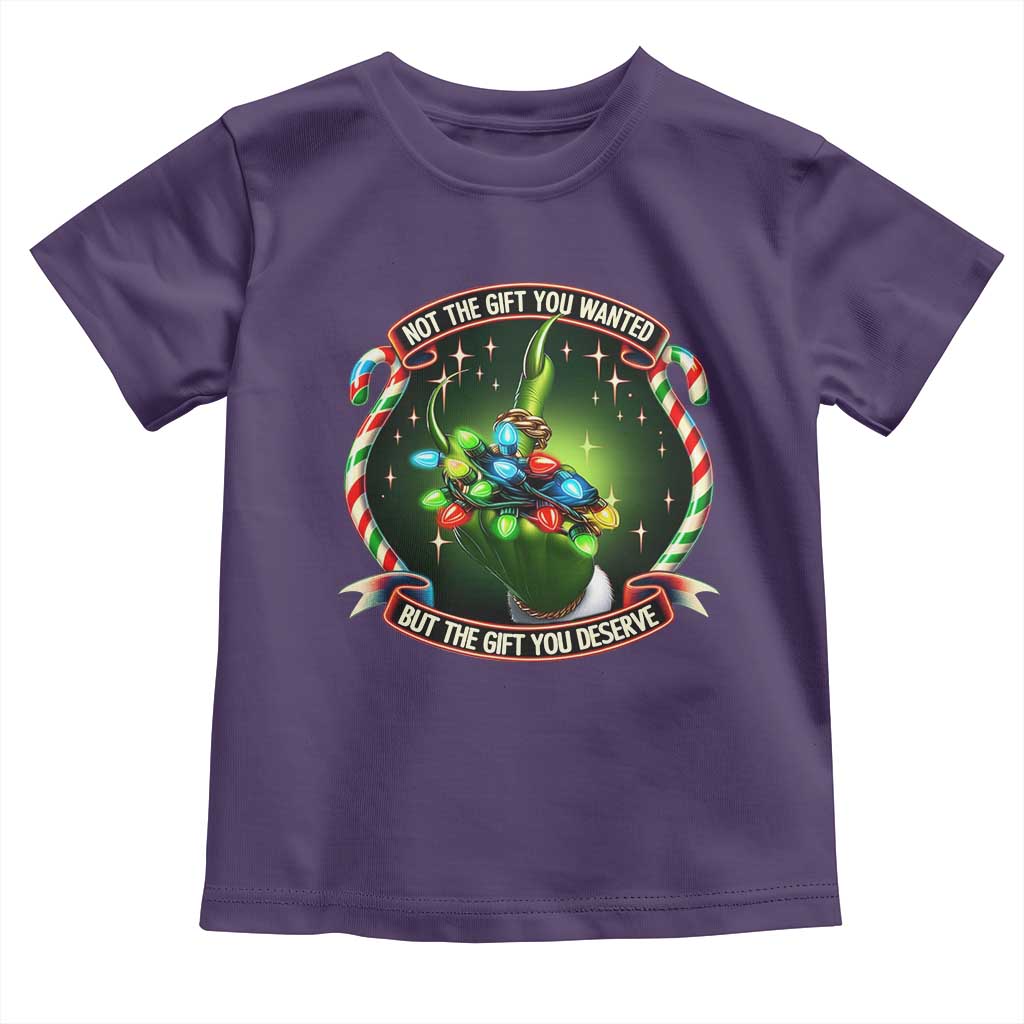 Funny Xmas Toddler T Shirt Not The Gift You Wanted But The Gift You Deserve TS09 Purple Print Your Wear