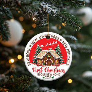 First Christmas In Our New Home Christmas Ornament TS09 Print Your Wear