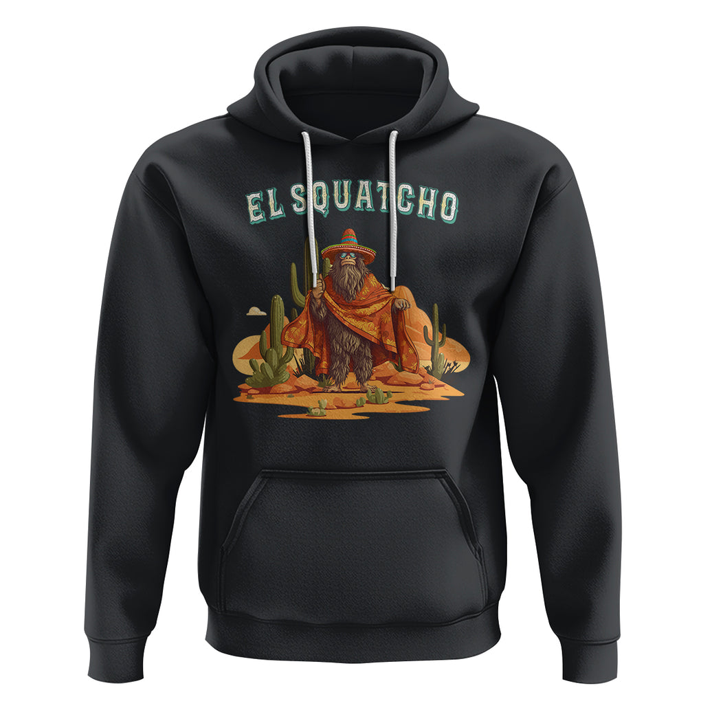 Western Bigfoot Hoodie Funny El Squatcho Poncho Mexican TS09 Black Printyourwear