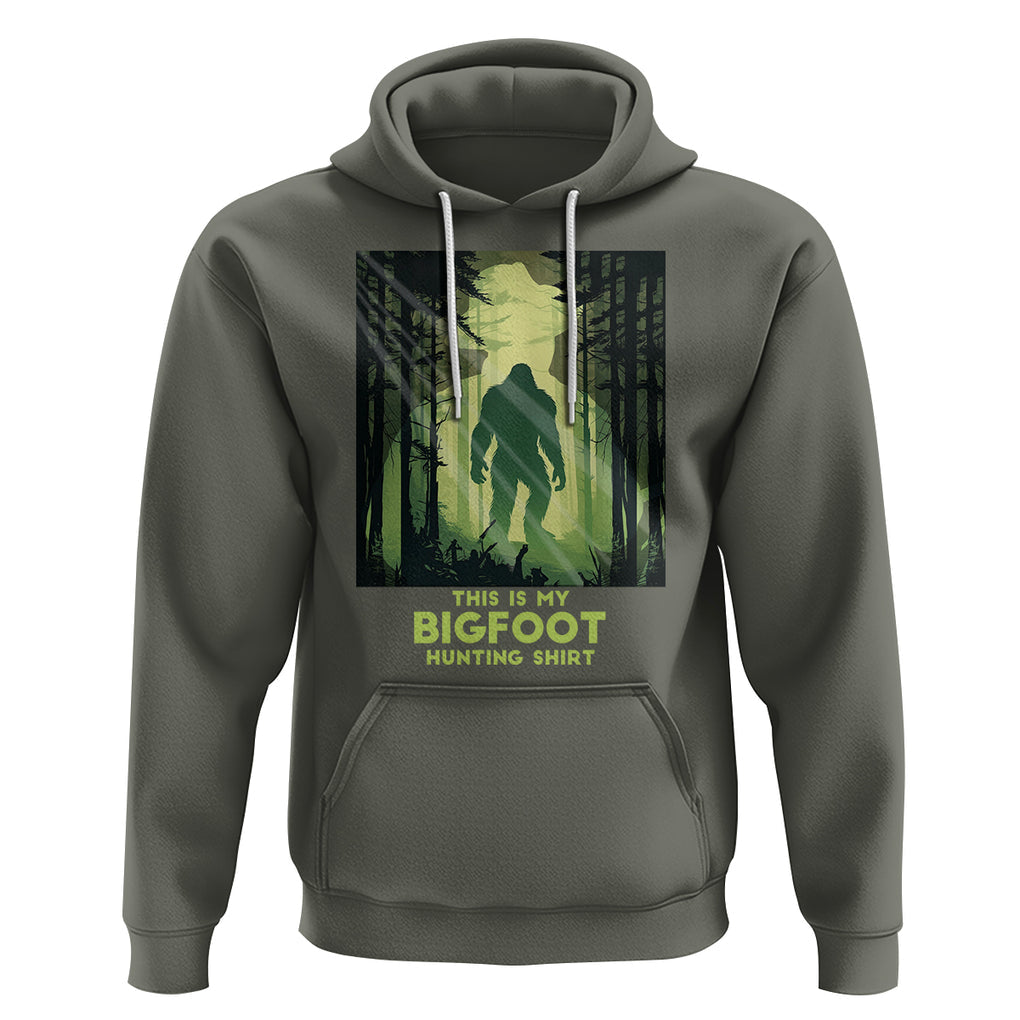 This Is My Hunting Bigfoot Sasquatch Hoodie TS09 Military Green Printyourwear