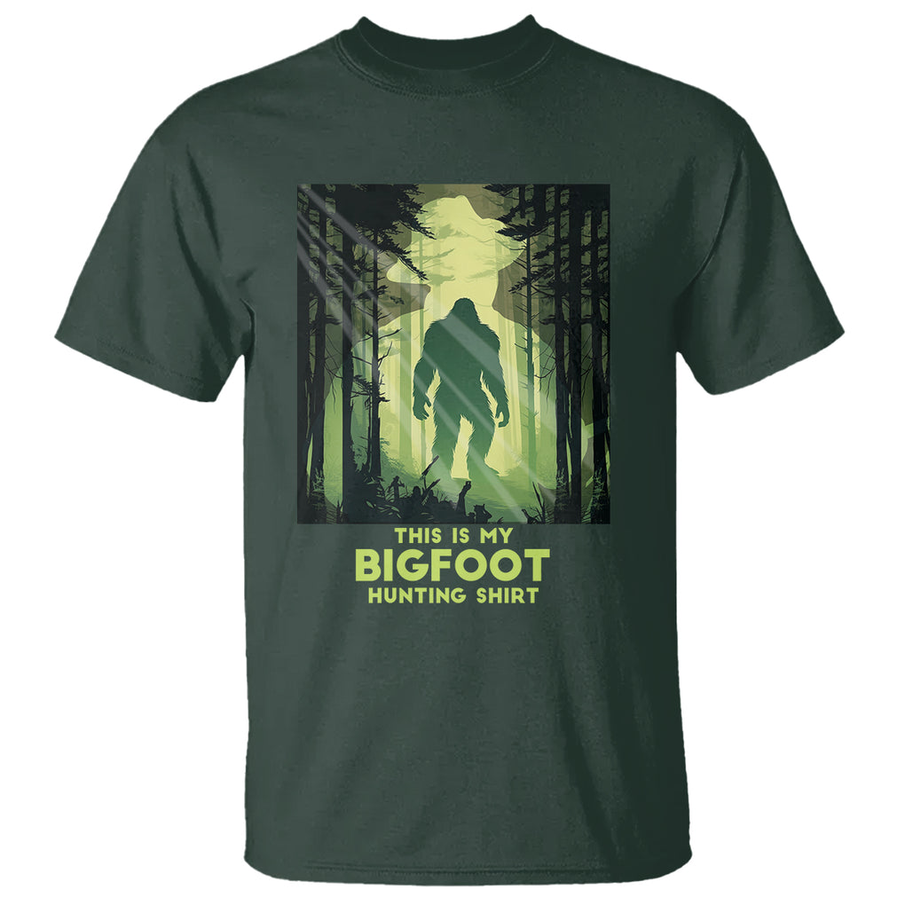 This Is My Hunting Bigfoot Sasquatch T Shirt TS09 Dark Forest Green Printyourwear