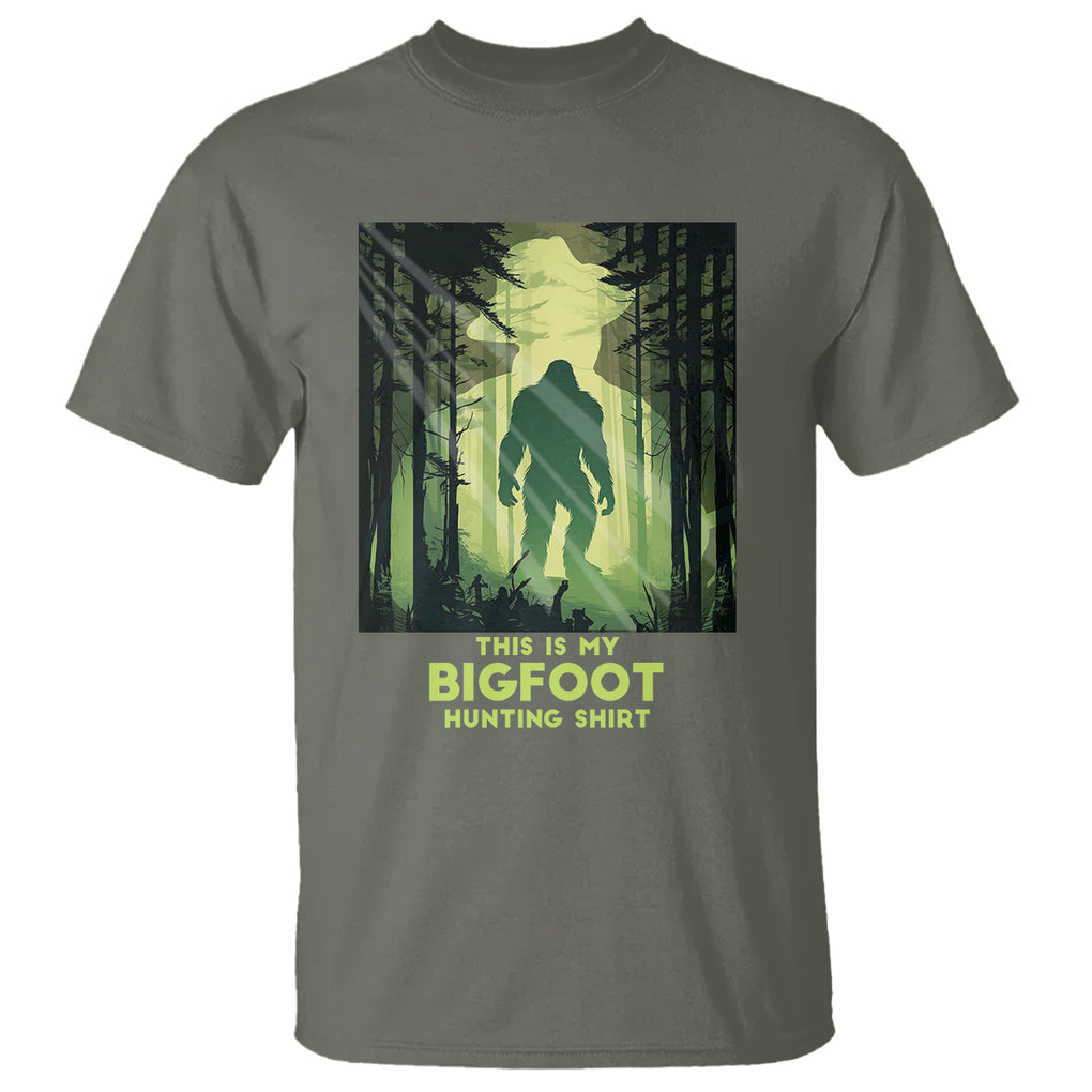 This Is My Hunting Bigfoot Sasquatch T Shirt TS09 Military Green Printyourwear