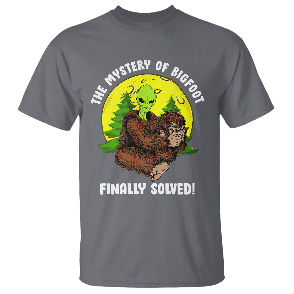 Mystery Of Bigfoot Alien Funny Real Sasquatch T Shirt TS09 Charcoal Printyourwear